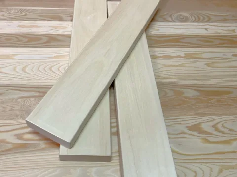 Полок из осины 27 x 90 x 2900 мм, класс Экстра
