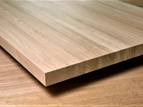 Столешница из дуба 40 x 1200 x 2500 мм, «Цельноламельная», класс Экстра