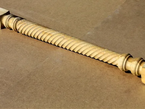 Колонна из сосны и ели 100 x 100 x 3000 мм, №5, класс Экстра