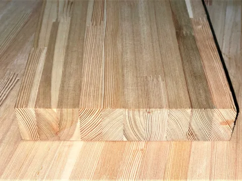 Ступень из лиственницы 40 x 400 x 1500 мм, «Сращенная», класс Экстра