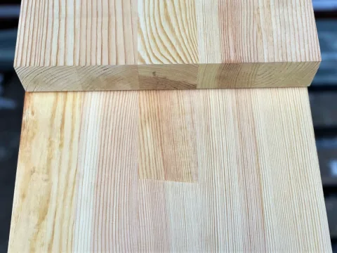 Тетива из сосны 50 x 300 x 5000 мм, «Сращенная», класс Экстра