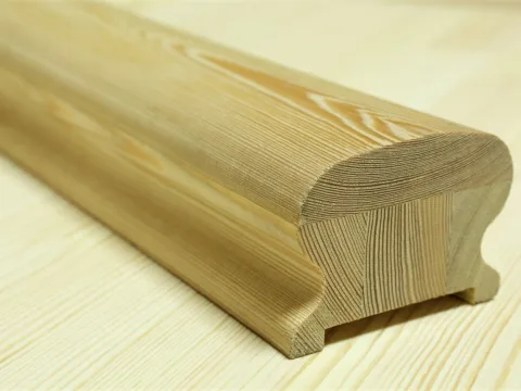 Поручень из лиственницы 50 x 70 x 4000 мм, класс Экстра