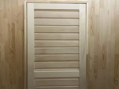 Дверь из липы 40 x 700 x 1800 мм, «Глухая», №2, класс Экстра