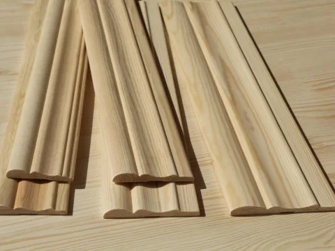 Наличник из сосны и ели 15 x 60 x 3000 мм, «Фигурный», класс Экстра
